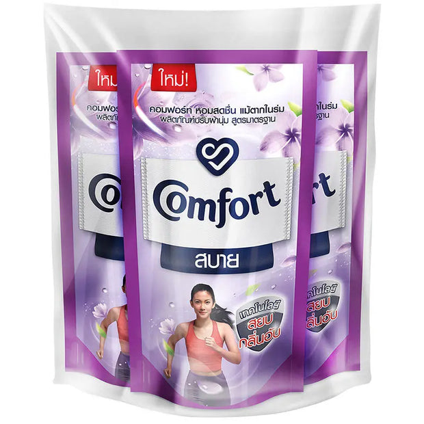 Comfort Fabric Softener Refill Bag 580ml Purple Pack Of 3