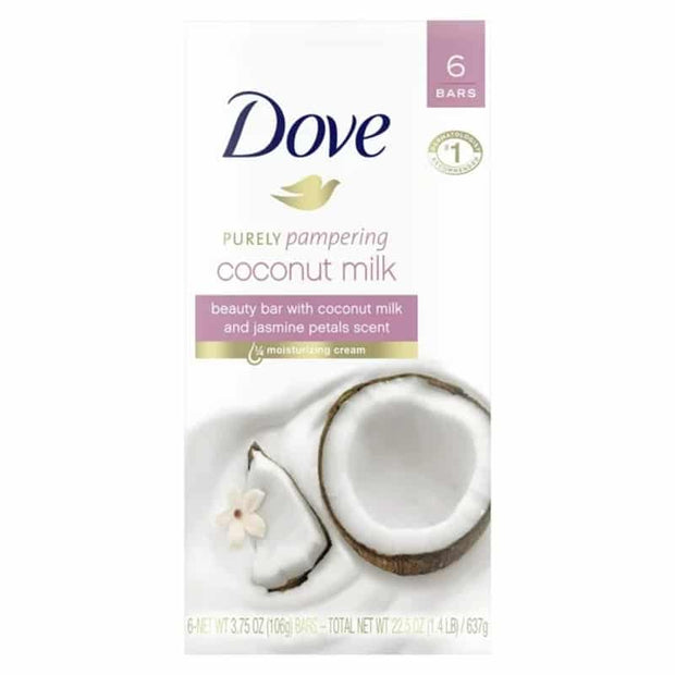 Dove Beauty Bar Coconut Milk 106Gram Pack Of 6X USA