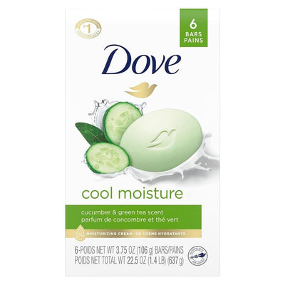 Dove Beauty Bar Cool Moisture Cucumber 106Gram Pack Of 6X USA