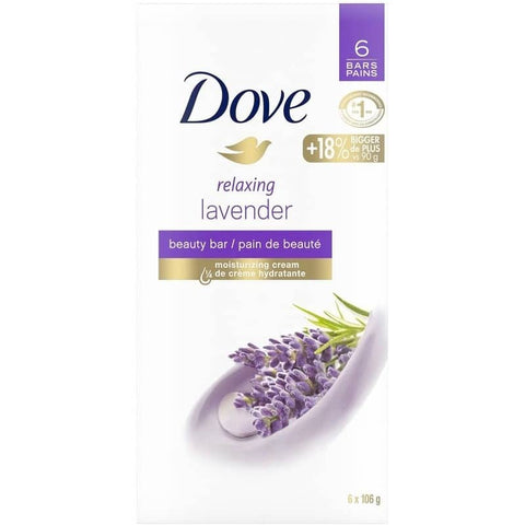 Dove Beauty Bar Relaxing Lavender 106Gram Pack Of 6X USA