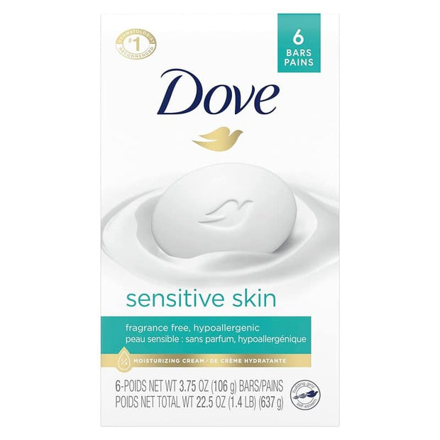 Dove Beauty Bar Sensitive Skin 106Gram Pack Of 6X USA