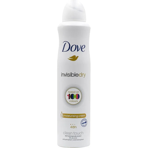 Dove InvisibleDry Moisturising Cream 48H Clean Touch Body Spray 250ML