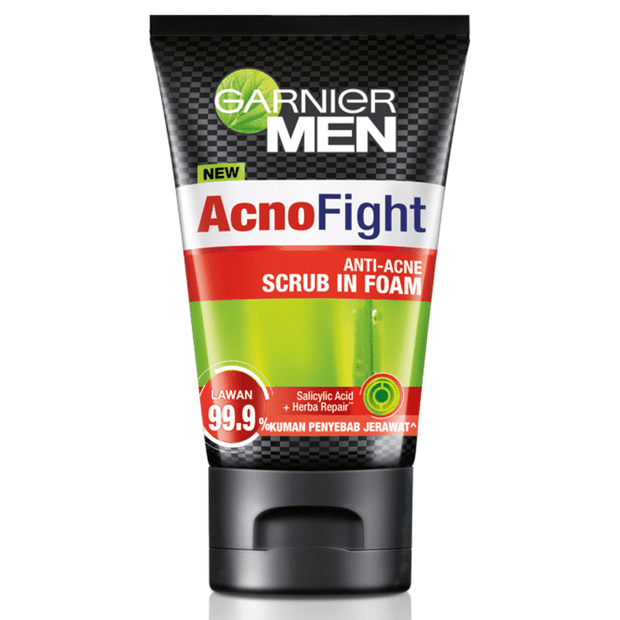 Garnier Men Acno Fight Anti-Acne Scrub In Foam 100ml