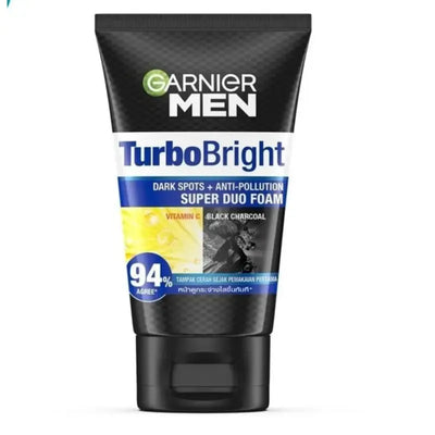 Garnier Men TurboBright Super Duo Foam 94% Charcoal 100ML