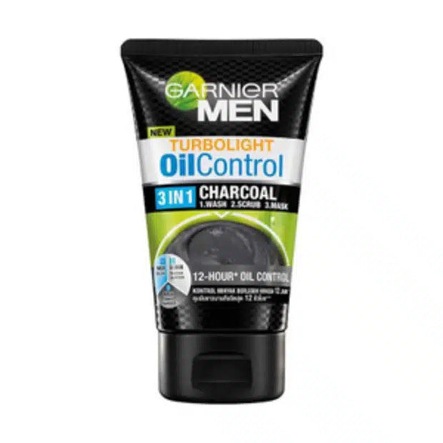 Garnier Men TurboLight OilControl 3in1 Charcoal Foam 100ML