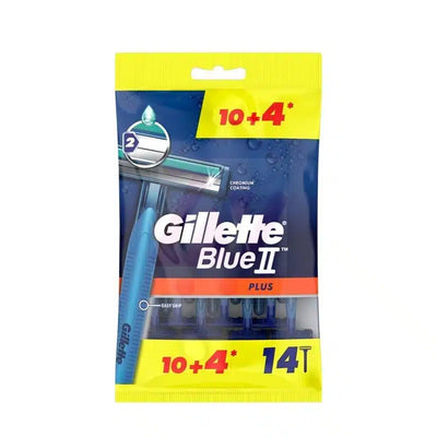 Gillette Blue II Plus Razor 10+4 Pouch