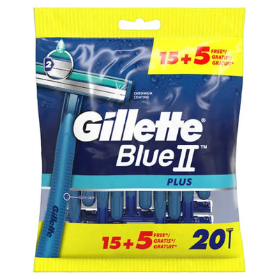 Gillette Blue II Plus Razor 15+5 Pouch