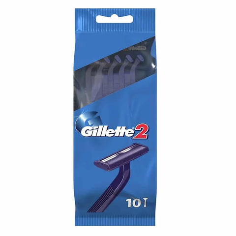 Gillette G2 Shaving Razor Bag of 10, Gillette 2 Disposable Razor 10’S