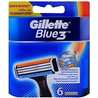 Gillette Shaving Blue3 Blade Pack Of 6’s