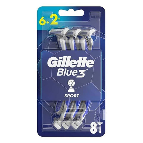 Gillette Shaving Blue3 Sport Razor Bag 6 + 2