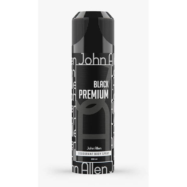 John Allen Black Premium Deodorant Body Spray 200ml