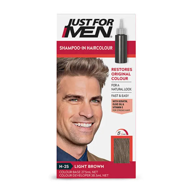 Just For MEN Shampoo In Hair Color H 25 LIGHT BROWN