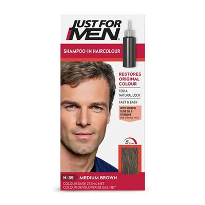 Just For MEN Shampoo In Hair Color H 35 MEDIUM BROWN