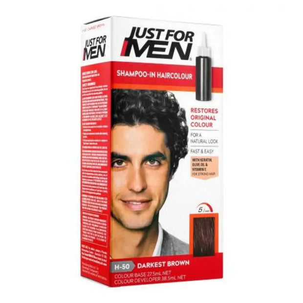 Just For MEN Shampoo In Hair Color H 50 DARKEST BROWN