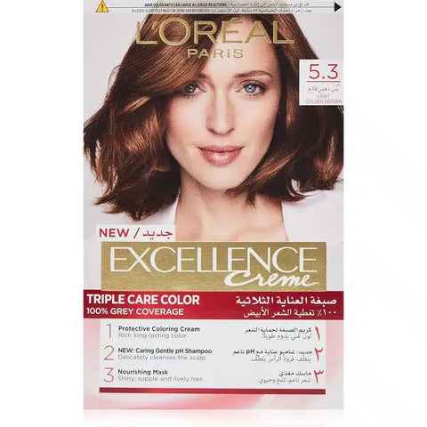 Loreal paris 5.3 Light Golden Brown Excellence Creme New