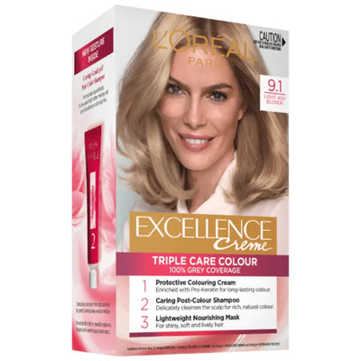 Loreal paris 9.1 Light Ash Blonde Excellence Creme New