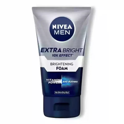 Nivea Men Extra Bright 10X Effect Brightening Foam Face Wash 100ML