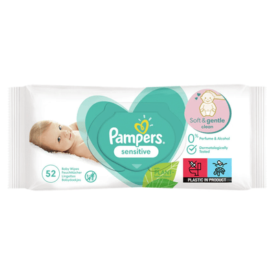 Pampers Baby Wipes sensitive 52 sheets