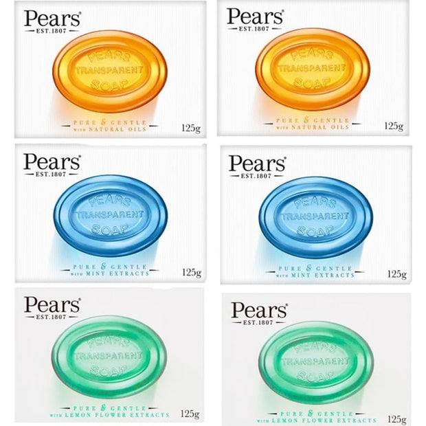 Pears Soap 125Gram Mix Color Pack Of 6X