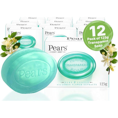 Pears Transparent Soap With LEMON FLOWER EXTRACT 125G Pack Of 12X