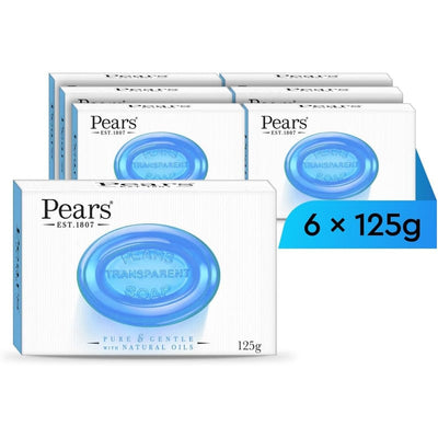 Pears Transparent Soap With WITH MINT EXTRACT 125G Pack of 6