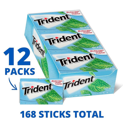 TRIDENT Bubble Gum Mint Bliss twist 168 PIECES trident