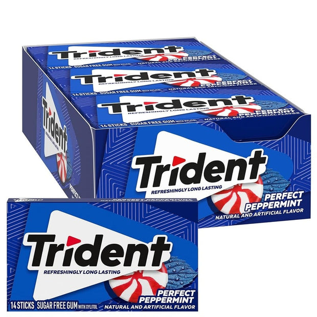 TRIDENT Bubble Gum Perfect Peppermint twist 168 PIECES trident