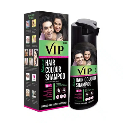 VIP Black Natural Hair Color Shampoo 180ML vip