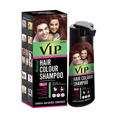 VIP Brown Natural Hair Color Shampoo 180ML vip